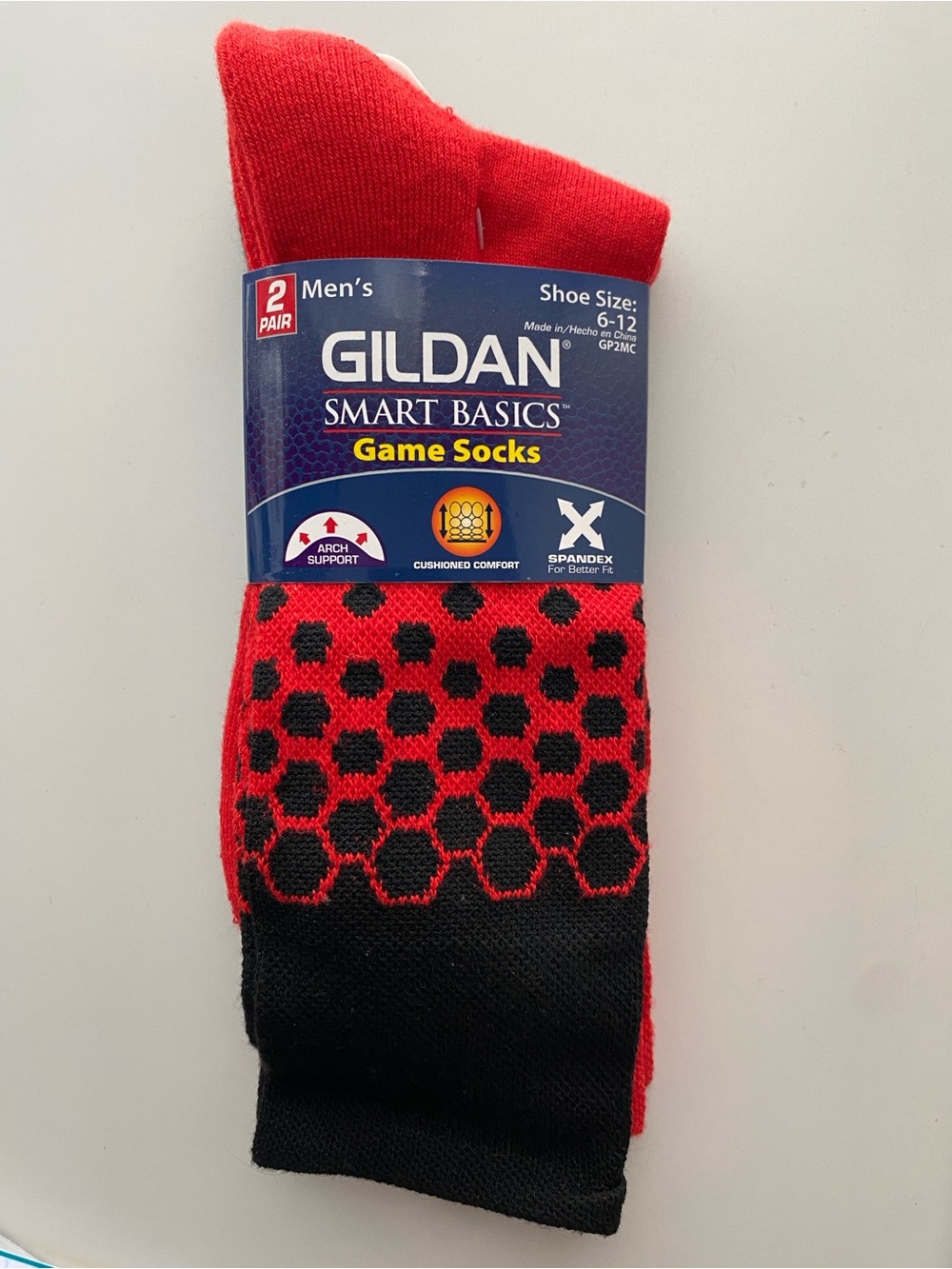 Gildan Smart Basic Game Socks Shoe Size (6-12) 2 pack